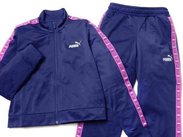 【送料無料】女児 ジュニア PUMA/プーマ 長袖 ジャージ スーツ 上下組 ポリ 裏トリコット ライン ロゴ 子供服 女の子 140cm 150cm 160cm td-0898a-pp_3