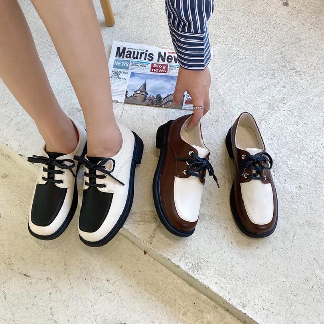 配色学園レースアップローファーの通販はau Pay マーケット エルエス コウリン