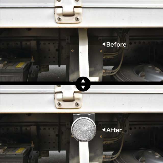 トラックサイドマーカーステートラック用品丸形マーカーランプLED取り付けステークロームメッキ_44149の通販はau PAY マーケット -  【レビューを書いてP5％】 クロスリンク