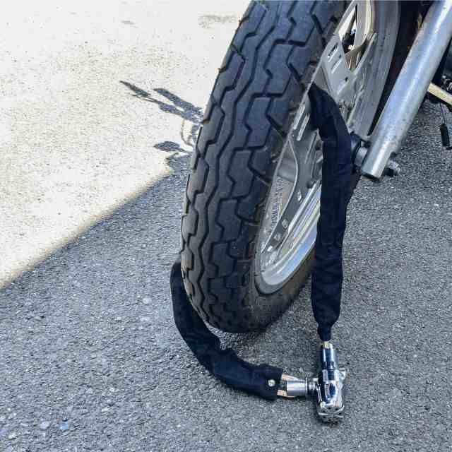 バイクロックチェーン鍵アラーム90cm極太8mm盗難防止チェーンロックワイヤーロック自転車 の通販はau Pay マーケット 送料無料 カスタムショップ クロスリンク