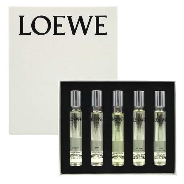 ロエベ LOEWE 001 ウーマン＆マン フレグランス 5点セット (オードトワレ/オードパルファム/オーデコロン 各15ml)【訳あり・難あり・未使