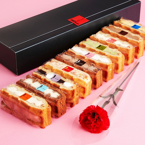母の日 ギフト ケーキ 母の日フラワー付きワッフルケーキ10個入りの通販はau Pay マーケット ワッフル ケーキの店エール エル