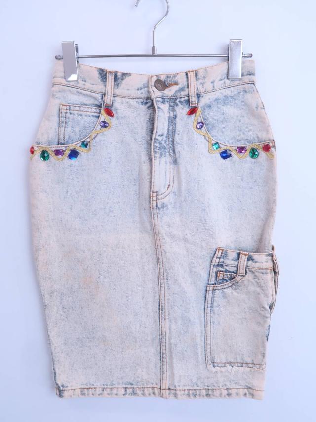Fig Viper フィグ ヴァイパー ビジューデニムスカート 青 レディース 0の通販はau Pay マーケット ブランド古着の買取販売 Wanboo
