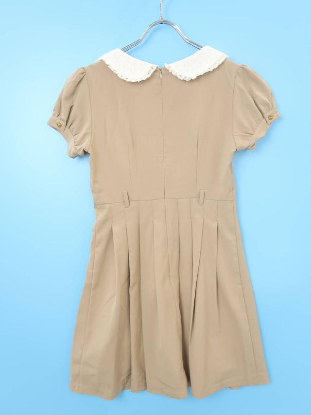 Cecil Mcbee セシルマクビー レース襟タックaラインワンピース 半袖 ベージュ 白 レディース A ランク Mの通販はau Pay マーケット ブランド古着の買取販売 Wanboo