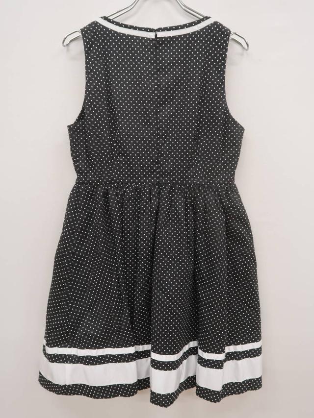 Ank Rouge アンクルージュ ウエストリボンドットフレアワンピース ノースリーブ 黒 白 レディース Aランクの通販はau Pay マーケット ブランド古着の買取販売 Wanboo