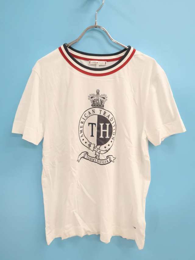 Tommy Hilfiger トミーヒルフィガー プリントtシャツ 半袖 白 紺