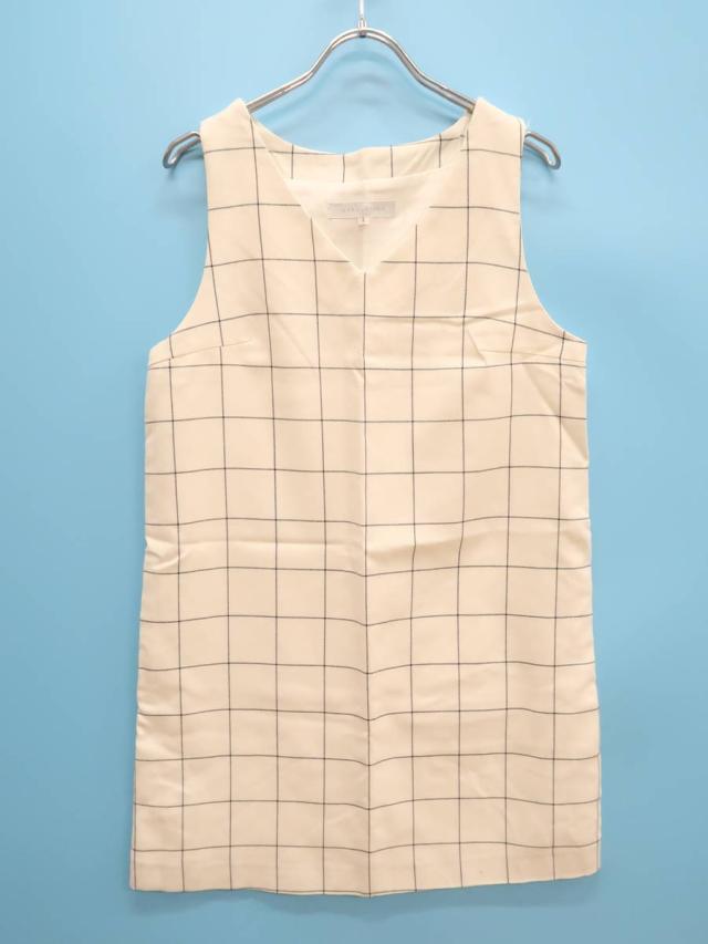 Mercury Duo マーキュリーデュオ ラインチェックノースリーブワンピース ノースリーブ 白 レディース Aランク Fの通販はau Pay マーケット ブランド古着の買取販売 Wanboo