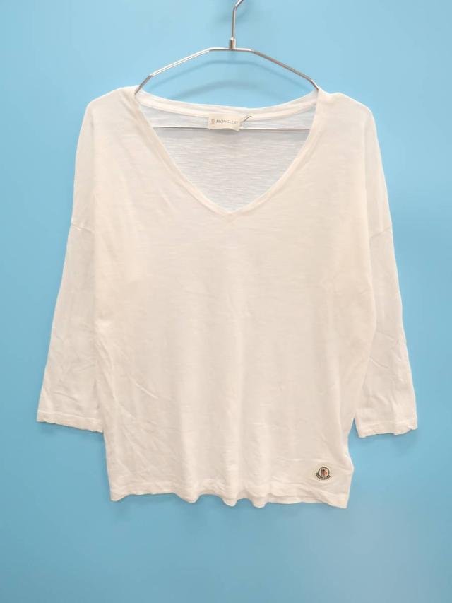 Moncler モンクレール Vネックロングtシャツ 長袖 白 レディース A ランク Sの通販はau Pay マーケット ブランド古着の買取販売 Wanboo