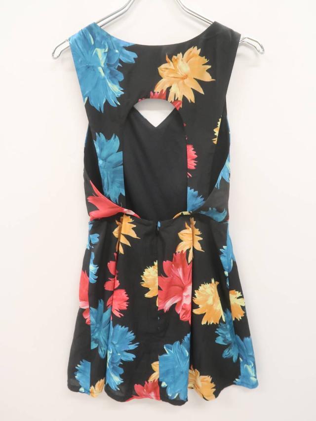 Rienda リエンダ バックオープン花柄フレアワンピース ノースリーブ 黒 赤 レディース Aランク Sの通販はau Pay マーケット ブランド古着の買取販売 Wanboo