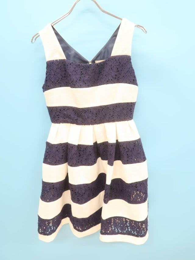 Mercury Duo マーキュリーデュオ レースボーダーノースリーブワンピース ノースリーブ 紺 白 レディース A ランク Fの通販はau Pay マーケット ブランド古着の買取販売 Wanboo