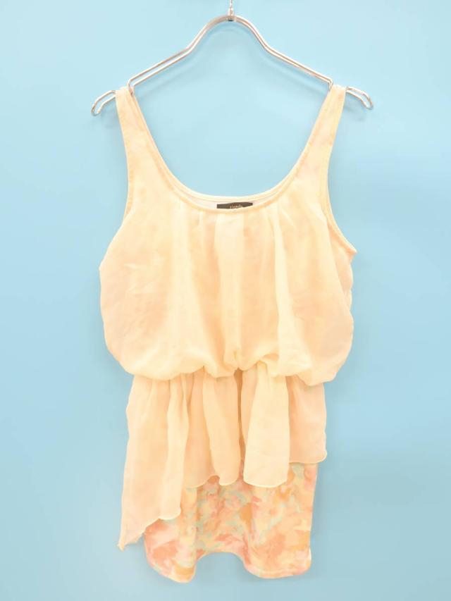 Rienda リエンダ シフォンドッキングフラワータイトミニワンピース ノースリーブ ベージュ レディース Aランク Sの通販はau Pay マーケット ブランド古着の買取販売 Wanboo