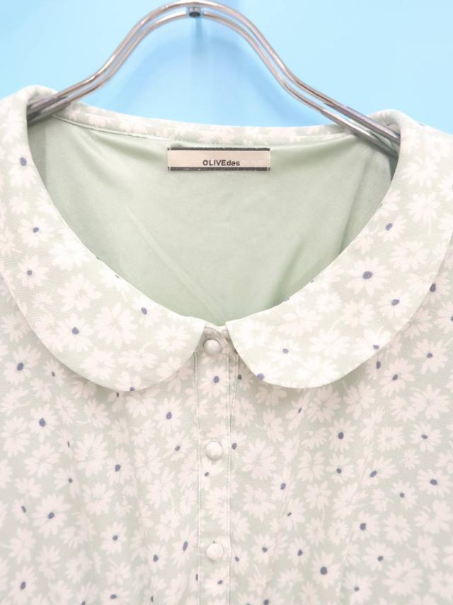 Olive Des Olive オリーブデオリーブ フラワー襟付ワンピース 半袖 緑 白 レディース Aランクの通販はau Pay マーケット ブランド古着の買取販売 Wanboo