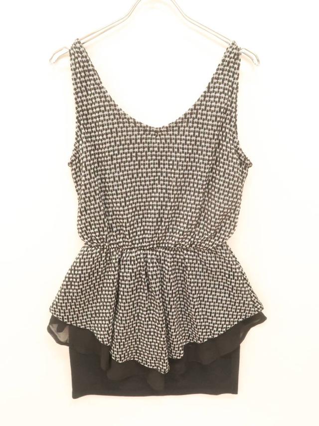 Rienda リエンダ ツイードペプラムノースリーブワンピース 五分袖 黒 白 レディース Aランク Sの通販はau Pay マーケット ブランド古着の買取販売 Wanboo