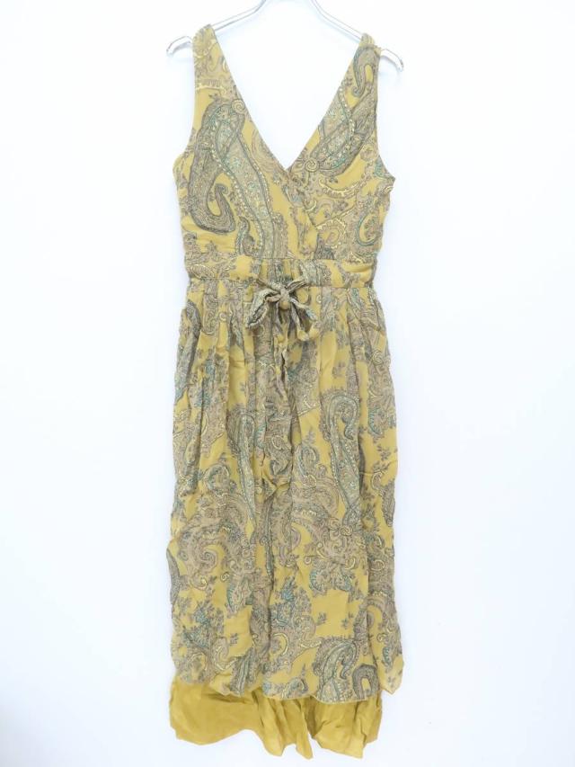 Gyda ジェイダ 19 ペイズリープリントワンピース 黄 レディース 新品 Fの通販はau Pay マーケット ブランド古着の買取販売 Wanboo