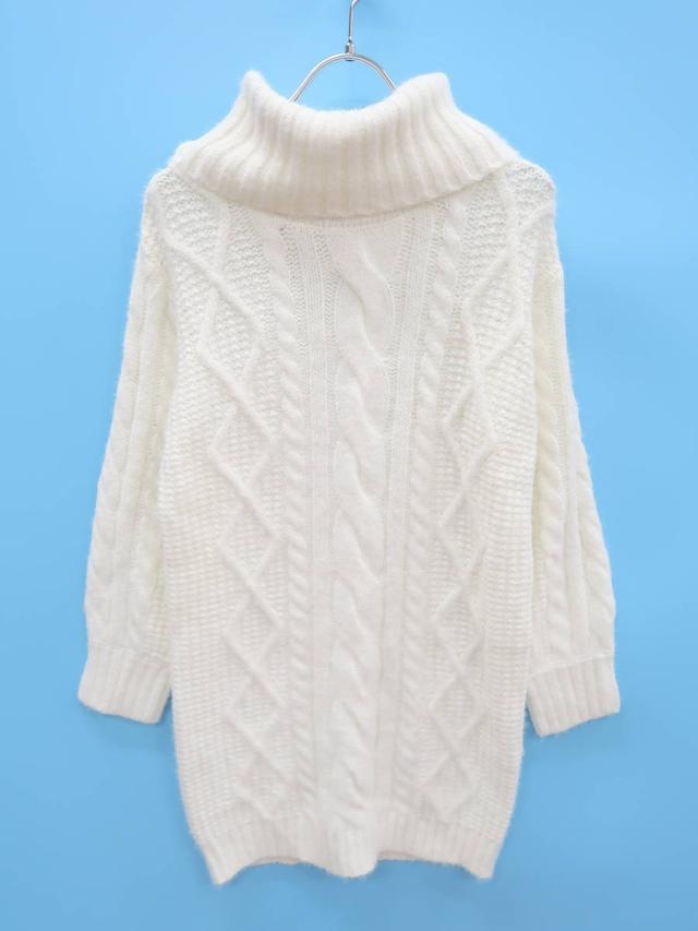 Ingni イング オフタートルフロントケーブルミニニットワンピース 長袖 白 レディース Aランク Mの通販はau Pay マーケット ブランド古着の買取販売 Wanboo