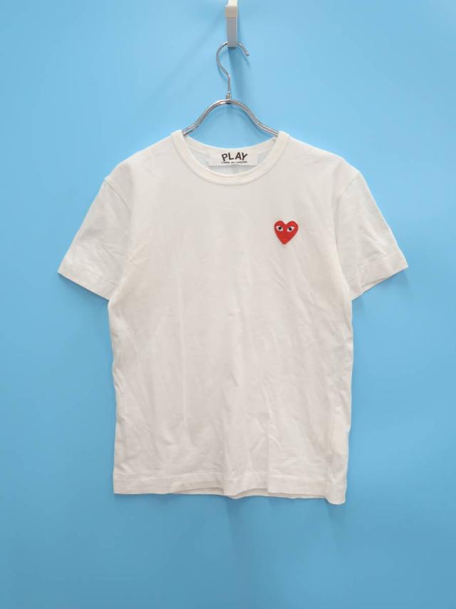 Play Comme Des Garcons プレイコムデギャルソン ロゴ半袖tシャツ 半袖 白 赤 メンズ A ランク S 委託倉庫から出荷 の通販はau Pay マーケット ブランド品の買取販売 Wanboo