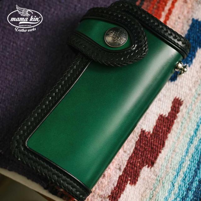 【送料無料】コードバン/ライダースウォレット/バイカーズ/サドルレザー/長財布/ヌメ革/レザーウォレット【009cdv84gr】の通販は