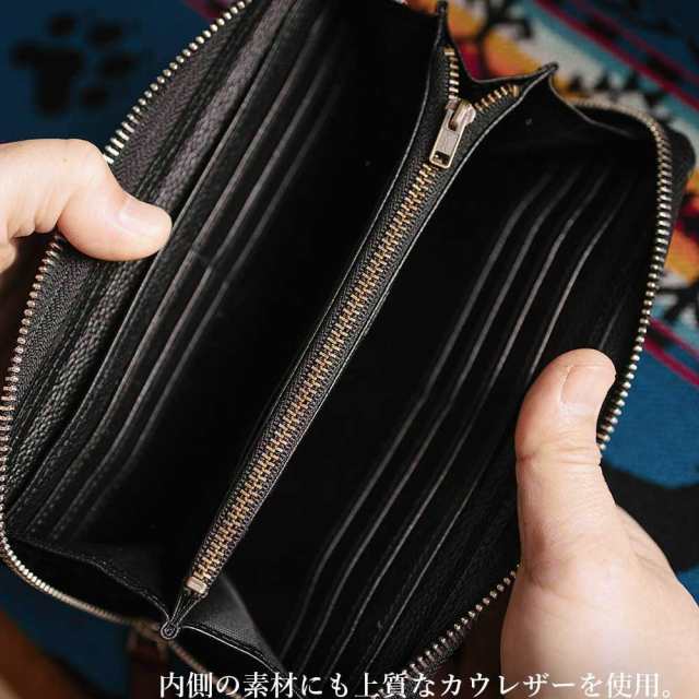 オンラインストア廉価 新品 スティングレイ L字ファスナー 長財布（黒