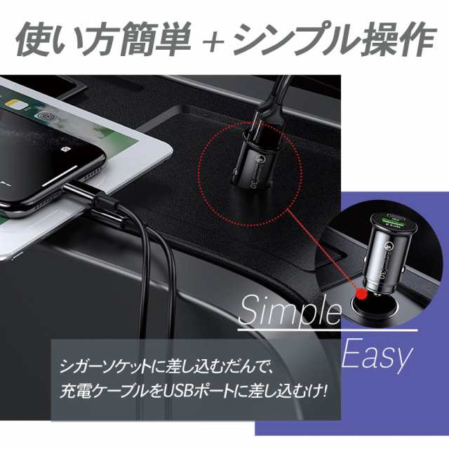 SALE／73%OFF】 USB シガーソケット 4.8A急速充電 超小型２ポートUSB 12ｖ 24ｖk