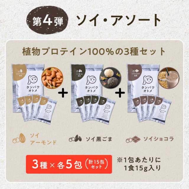 便利な個包セット「タンパクオトメ分包15包タイプ」（3種×各5包）1箱につき1個シェイカープレゼント 持ち運びにも便利携帯用小分けプロの通販はau  PAY マーケット - タマチャンショップ | au PAY マーケット－通販サイト