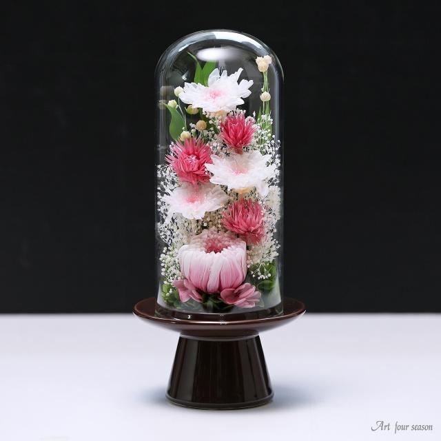 プリザーブドフラワー 仏花 即日配送 お供え 仏壇用 【輪菊Glass