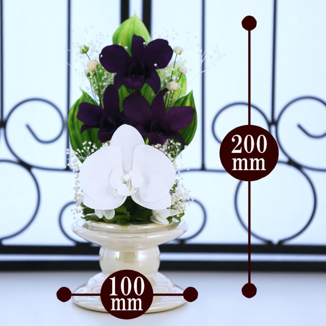 アートフォーシーズン 仏花 デンファレVase グレープ プリザーブドフラワー 新盆 初盆 プリザーブドフラワー 仏花 お供え花 ブリザードフラワー 花 法事 仏壇用 アレンジメント フラワーギフト  アートフォーシーズンデンファレVase