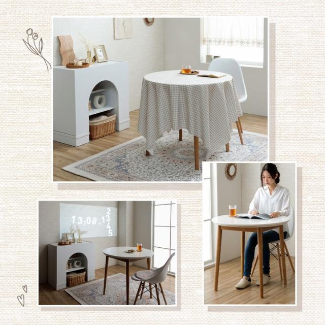 こたつ 丸型 カフェテーブル 円形 韓国っぽ ダイニング こたつ台