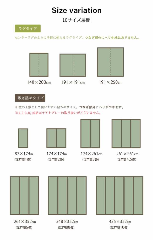 い草ラグ 4.5畳 約261×261cm 江戸間 国産 い草 ラグ ふっくら ウレタン