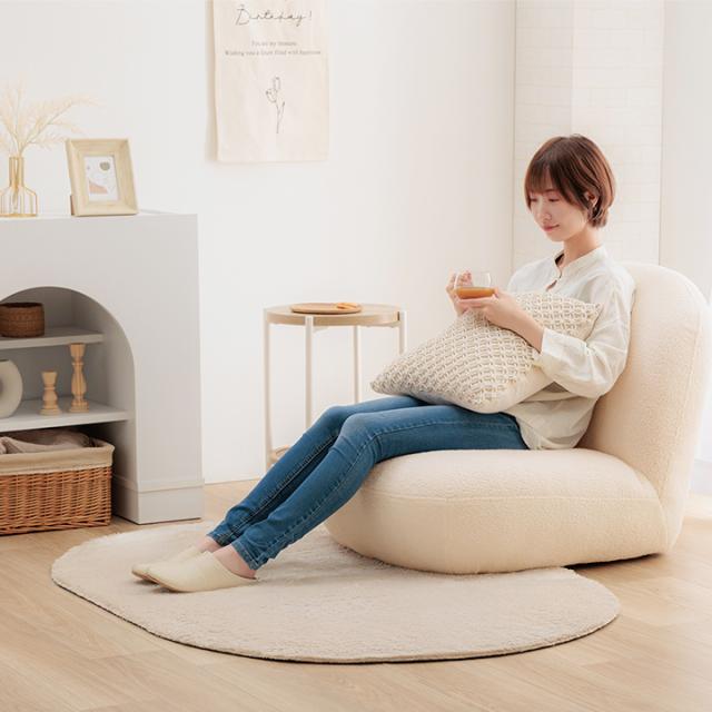 グレー】ソファ チェア 一人掛けソファ リビングチェア ふんわり