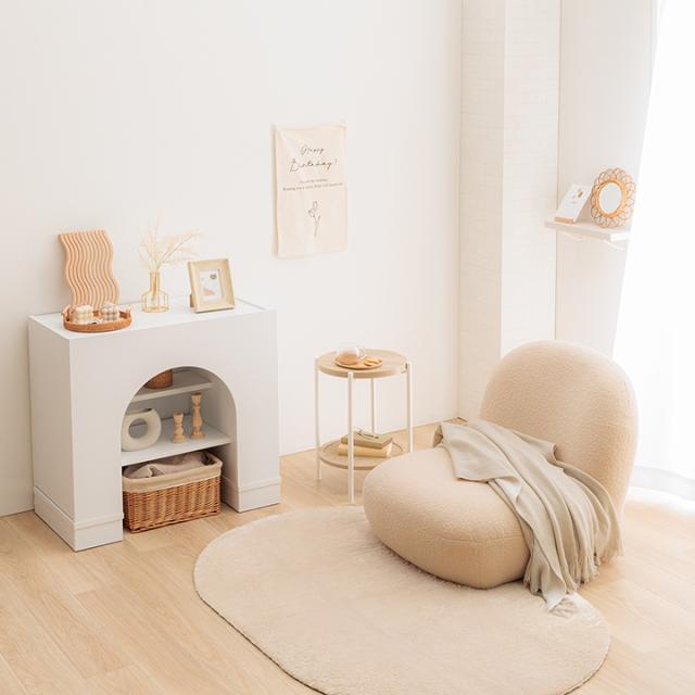 ソファー 1人掛け オットマンあり 可愛い ホワイトカジュアルソファ