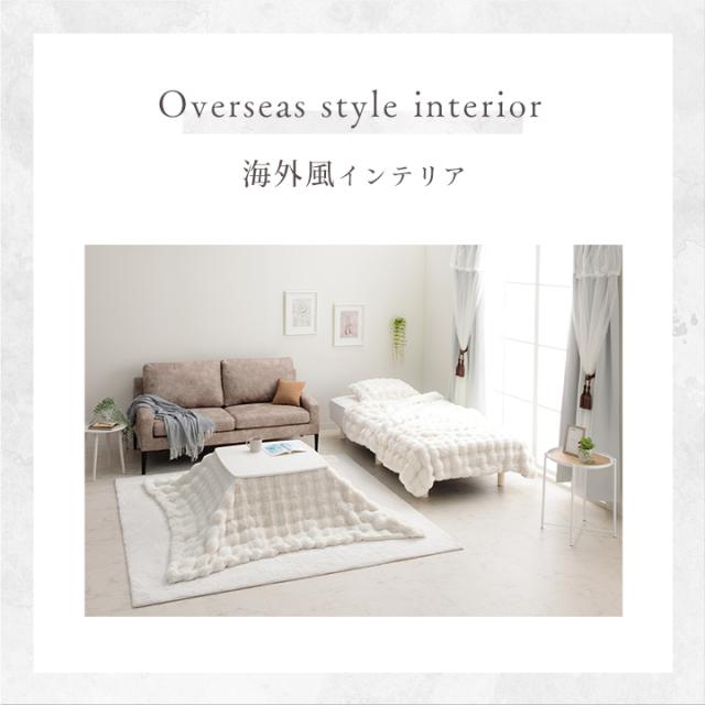 こたつ布団 正方形 こたつ掛布団 こたつ もこもこ 「 ラピアスプレミアム こたつ掛け毛布 」 180×180cm ふわふわ とろとろ 洗える おしゃれ かわいい コタツ布団 白 フェイクファー 省エネ 韓国インテリア 新生活_2