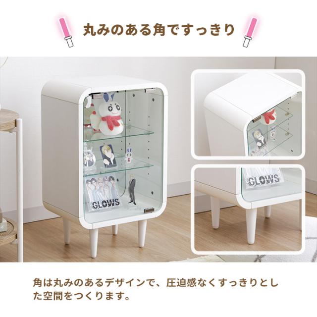 推し活 収納 推し活収納 コレクションケース 「 オシスキポシェ 」 4段 背面ミラー おしゃれ ディスプレイ 収納ラック シェルフ グッズ ぬい オシスキ ホワイト 白 ブラック 黒