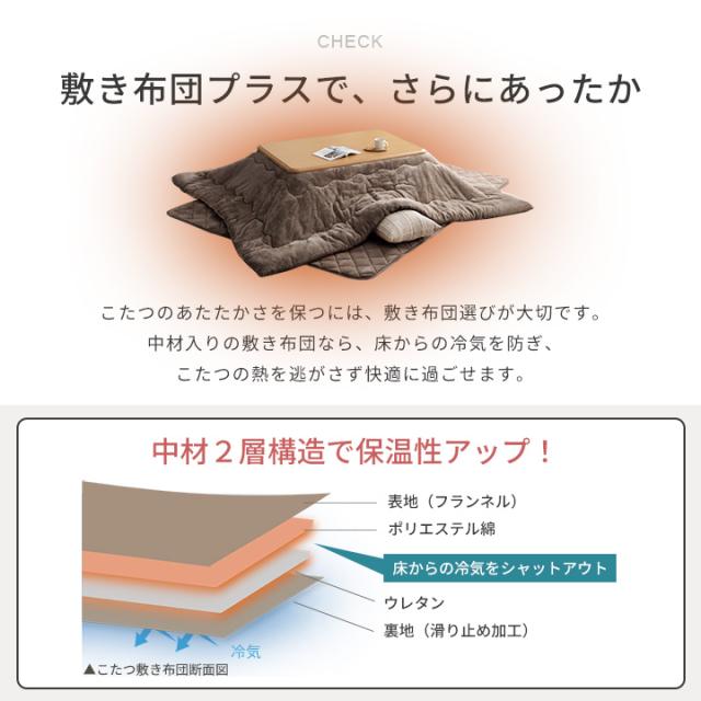 こたつ布団 長方形 セット こたつ布団セット 長方形 掛敷セット 185×235cm 「 フラン 掛敷布団セット 」 約185×235cm (掛布団+敷布団) こたつ布団 セット 抗菌防臭 人気 フランネル こたつ掛け布団_9