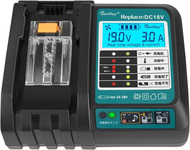 【3点セット】マキタ 18V LEDワークライト＋6.0Ahバッテリー＋充電器 高輝度48W 残量表示 LCD液晶 USB出力 防水IP65 角度調整 作業灯 キャンプ 工事 災害用 防災_10