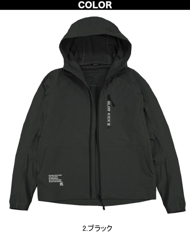 ケイゾック K-ZOC ジップアップパーカー ジップアップパンツ 上下セット GKW-9001 GKW-9003 細身 軽防寒 ストレッチ 袖リブ ロゴテープ カジュアル ブルゾン 防寒アウター ジャンパー 職人 現場 秋冬 作業服 作業着 GLOW KICK’S_2