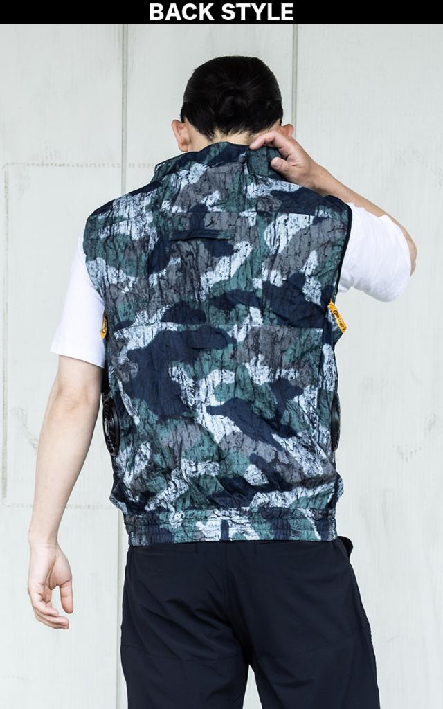 EFウェア 作業服 ATACK BASE The tough 空調風神服チタンベスト(ファン無し) 裏チタン 遮熱効果 サイドファン仕様 7740/海外製24Vバッテリーファンセット RD9580G RD9530H_8