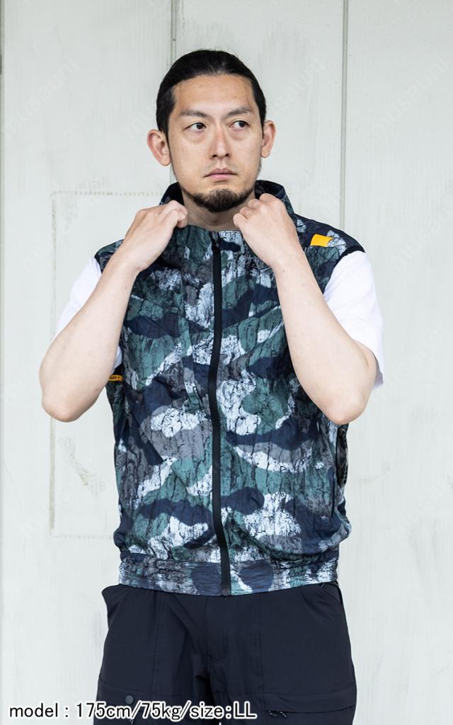 EFウェア 作業服 ATACK BASE The tough 空調風神服チタンベスト(ファン無し) 裏チタン 遮熱効果 サイドファン仕様 7740/海外製24Vバッテリーファンセット RD9580G RD9530H_9
