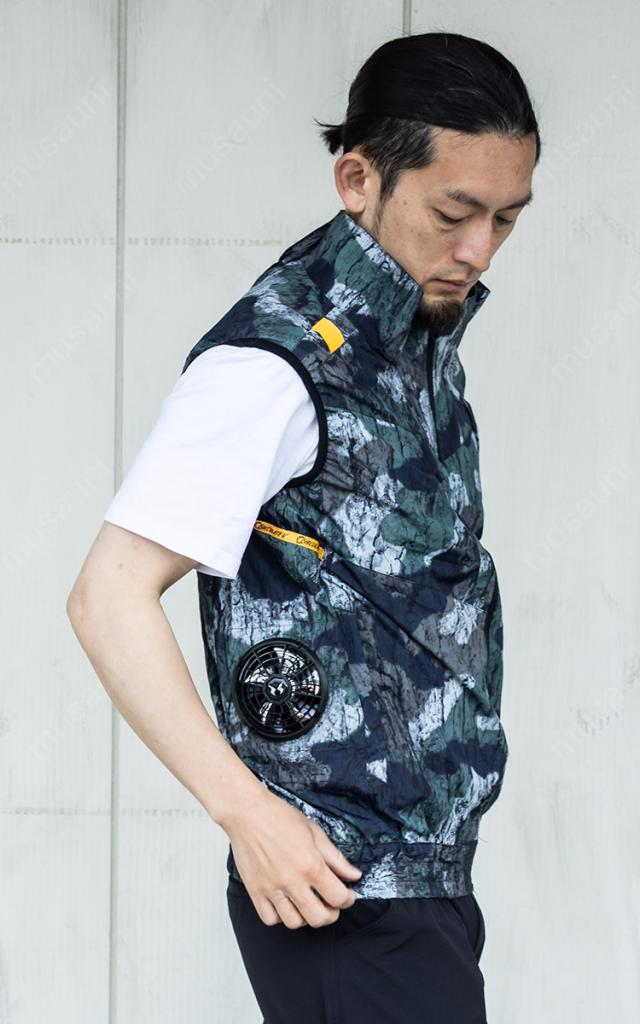 EFウェア 作業服 ATACK BASE The tough 空調風神服チタンベスト(ファン無し) 裏チタン 遮熱効果 サイドファン仕様 7740/海外製24Vバッテリーファンセット RD9580G RD9530H_10