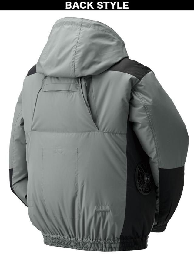 空調風神服チタンフード長袖 7743 海外製24Vバッテリーファンセット RD9580G RD9530H 極涼 立ち襟 高衿 3D通気立体通気路 ポリエステル100% The tough アタックベース 電動ファン用ウェア 空調作業服 空調ウェア_7