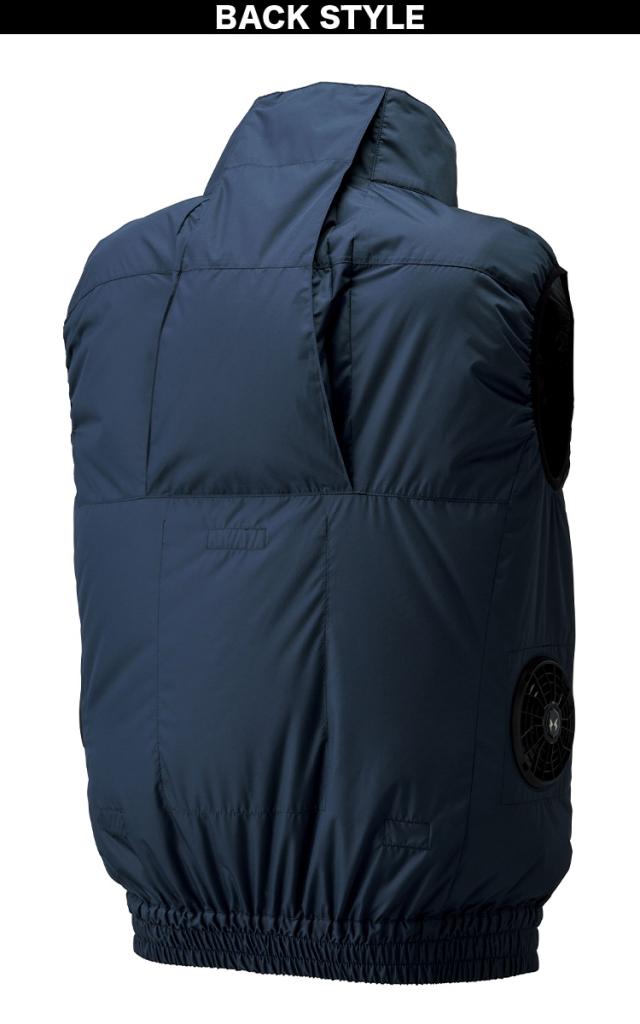 空調風神服チタンフードベスト 7700-GLfb 海外製24Vバッテリーファン