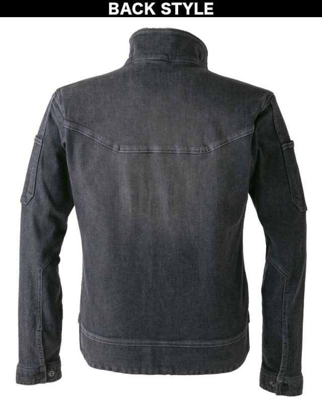 寅壱 デニムワークジャケット カーゴジョガーパンツ 上下セット 8870-124 8870-235 S-5L ストレッチ ハード加工 かっこいい おしゃれ 作業着 作業服 TORA_6
