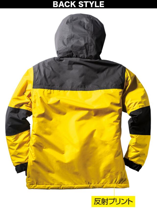 クロダルマ 防水防寒ジャケット 54374 S〜5L ブラックアルミプリント