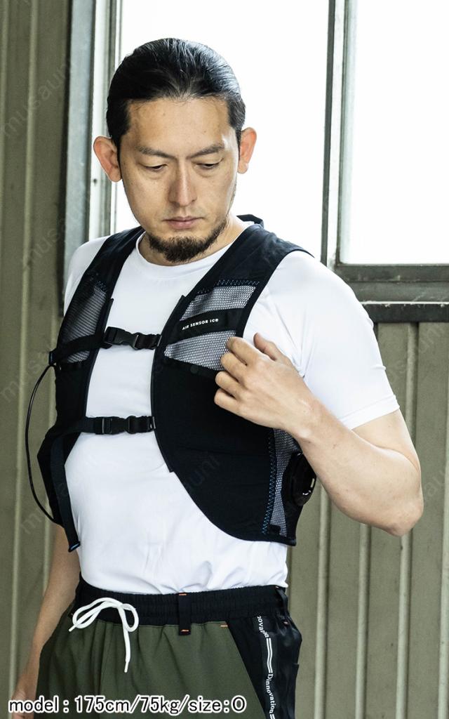 2025年新商品 メッシュベスト&ペルチェデバイスミニバッテリーフルセット KS-2300 AIR SENSOR ICE 冷却ペルチェベスト マイナス18度 クロダルマ 最大8時間