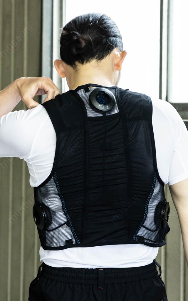 2025年新商品 メッシュベスト&ペルチェデバイスミニバッテリーフルセット KS-2300 AIR SENSOR ICE 冷却ペルチェベスト マイナス18度 クロダルマ 最大8時間