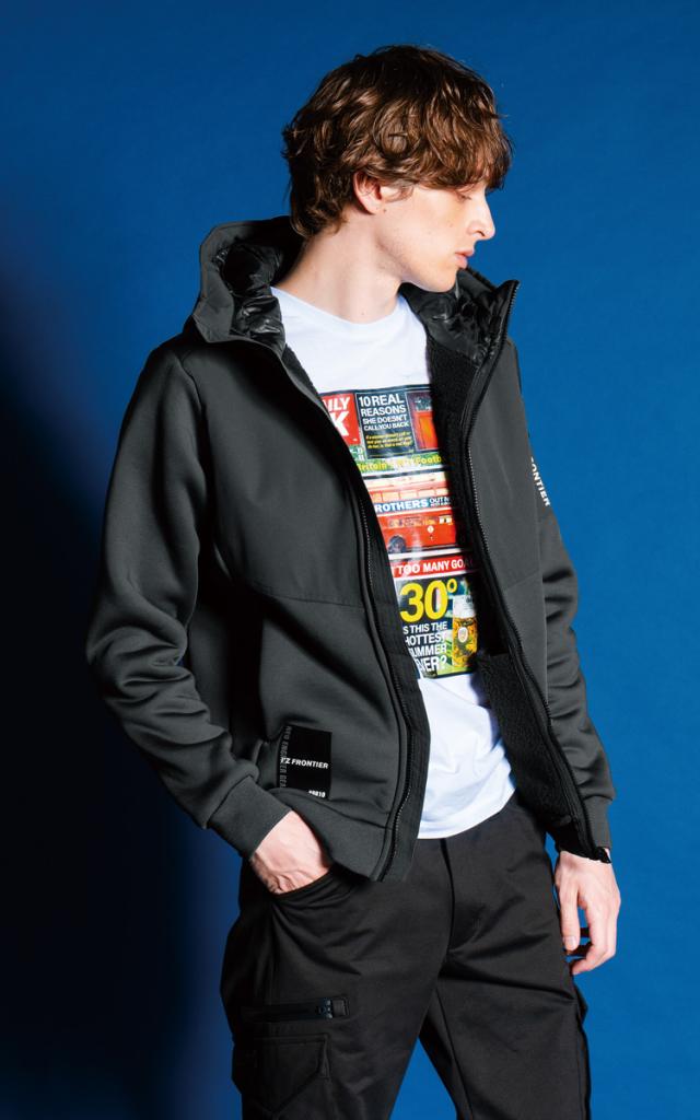 アイズフロンティア ハイブリットストレッチ裏ボアパーカー 8810