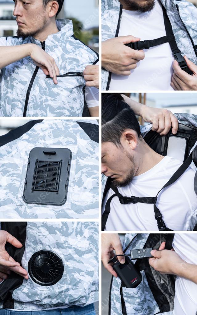 2024年新商品 ビッグボーン 冷蔵服3 TH603 ベスト ※バッテリー別売 ペルチェ 送風ファン 冷感 裏チタン加工 洗濯可 春夏 作業服 作業着 熱中症対策 bigborn