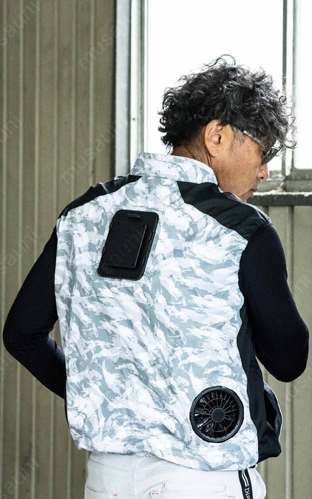 2025年新商品 ビッグボーン 冷蔵服4 ベストタイプ 大型冷却ペルチェデバイス+送風ファン 一体型ウェア TH605 ※バッテリー別売 ペルチェ 送風ファン 大幅性能アップ わずか3秒で冷える冷却プレート 裏チタン加工 洗濯可 春夏 作業服 作業着 熱中症対策 bigborn