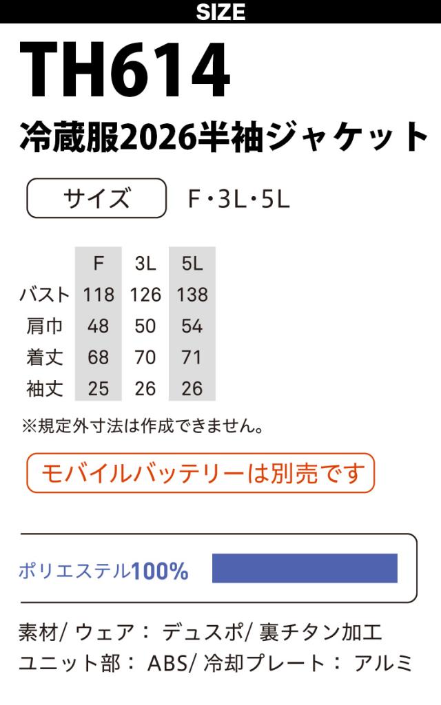 2026年新商品 ビッグボーン 冷蔵服半袖タイプ 大型冷却ペルチェデバイス+送風ファン 一体型ウェア TH614 ※バッテリー別売 ペルチェ 送風ファン 大幅性能アップ わずか3秒で冷える冷却プレート 裏チタン加工 洗濯可 春夏 作業服 作業着 熱中症対策 bigborn_2