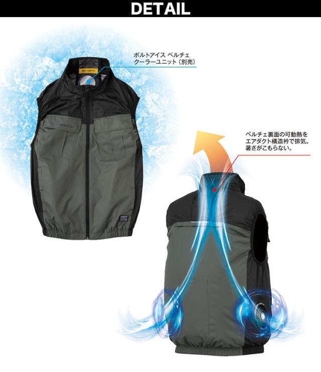 空調風神服 コーコス VOLTCOOL ボルトクール 日傘遮熱ベスト ペルチェ