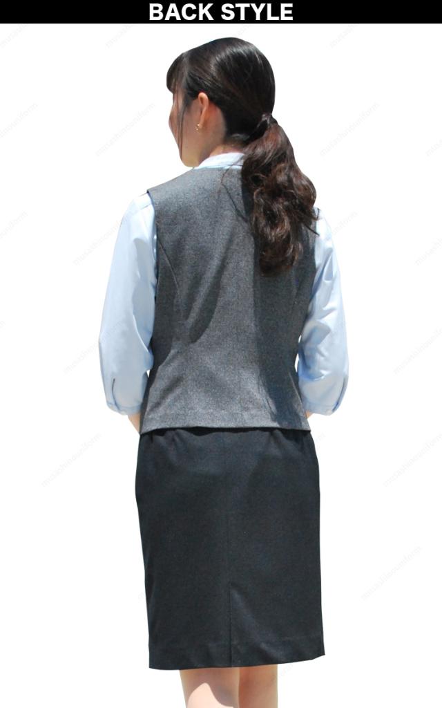 UNILADY ベスト 単品 5号〜15号 U5023 背抜き 軽量 消臭 ストレッチ 家庭洗濯可 オールシーズン 制服 事務服 オフィス レディース ヤギコーポレーション